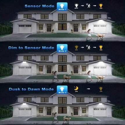 2-Pack: 228 LED Outdoor Split Solar Wall Lights