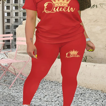 Summer Plus Size Women's Printed Comfortable Casual Set