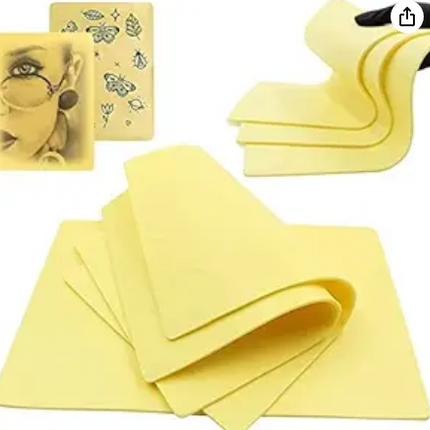 6 Pcs 3mm Tattoo Skin Practice Kit,12x8 in Thick Blank Silicone Fake Skin