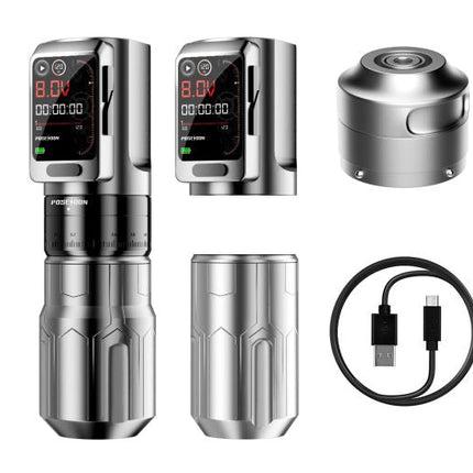 POSEIDON-S-LUXE DUAL POWER TATTOO PEN SET – WIRELESS FREEDOM MEETS WIRED PRECISION