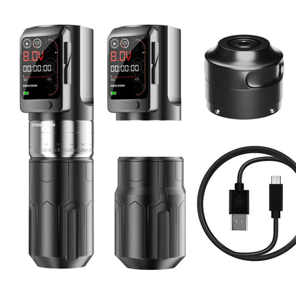 POSEIDON-S-LUXE DUAL POWER TATTOO PEN SET – WIRELESS FREEDOM MEETS WIRED PRECISION