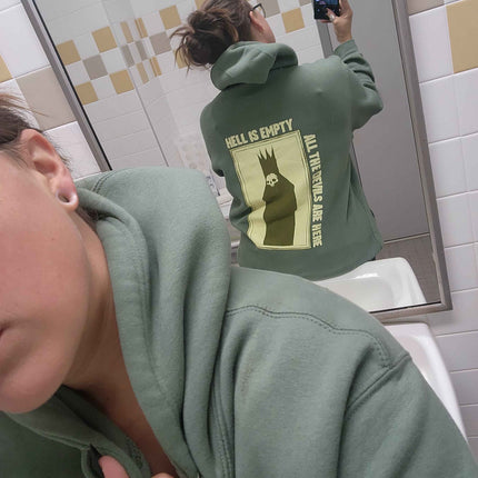 Hell is Empty Pullover Hoodie Sage