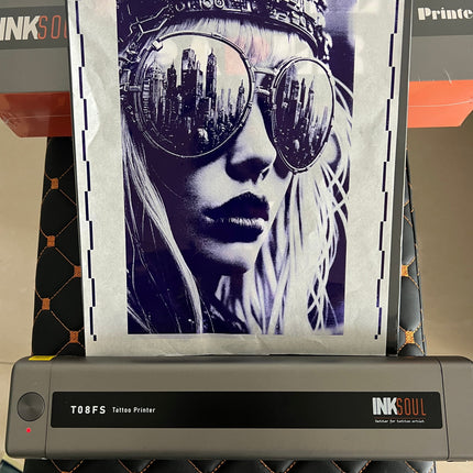 INKSOUL® T08FS Wireless Tattoo Transfer Stencil Printer-Can print shadows