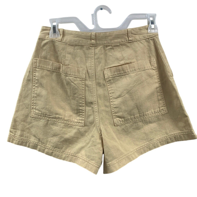 New Universal Thread Womens Size 6 100% Cotton Khaki Front Pocket Short Shorts