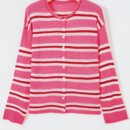Palmer Striped Drop Shoulder Cardigan
