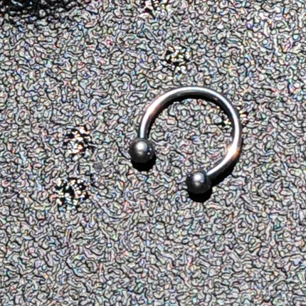 16G STEEL HORSE SHOE Circular Barbell 3/8 3mm