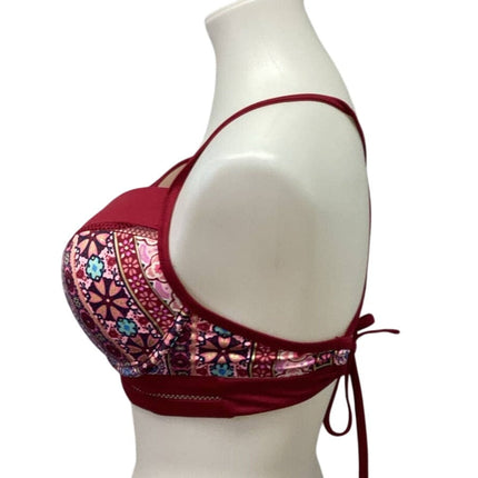 Shade & Shore 36D Underwire Criss Cross Strap Nylon Blend Bikini Swim Top ONLY