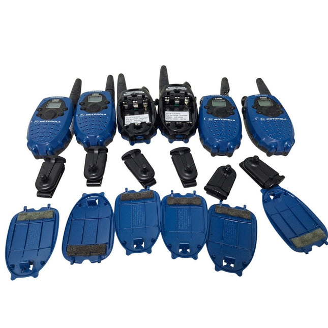 6 Motorola Talkabout T5100/5200 Walkie Talkies Two-Way Radios w Belt Clips
