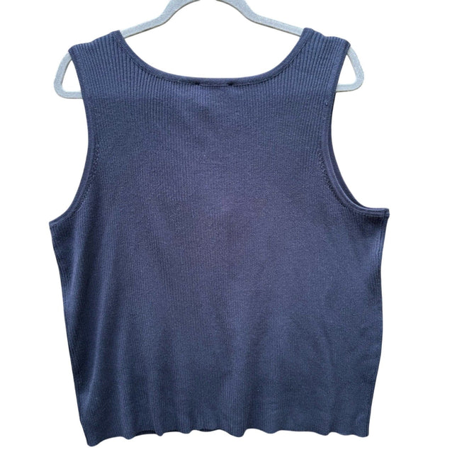 NWT New Jessica Simpson Womens 3X Johanna Tie Front Ribbed Sleeveless Tank Top