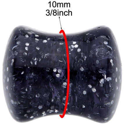 00G Black Ultra Glitter Saddle Plug Set