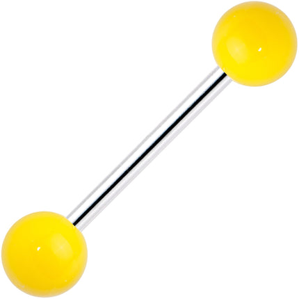 Yellow Neon Barbell Tongue Ring