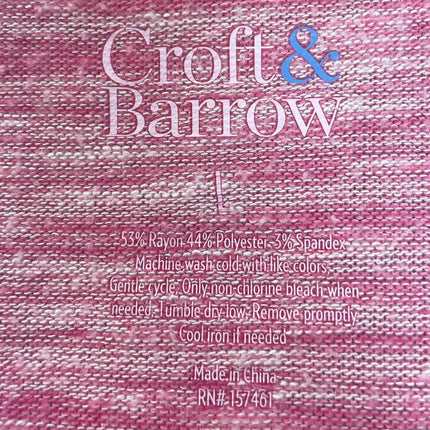 Croft & Barrow Large Long Sleeve Sparkle Studded Rayon Blend Soft Top