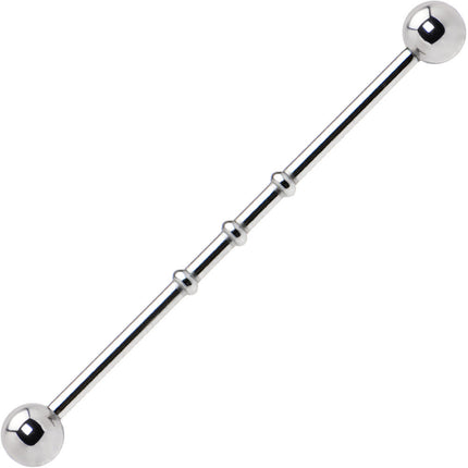 Surgical Steel Notched Industrial Barbell Earring