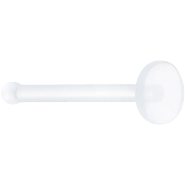 20G Clear Flat Bioplast Nose Retainer