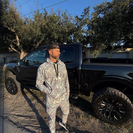 Faded Camo Wide String Hoodie