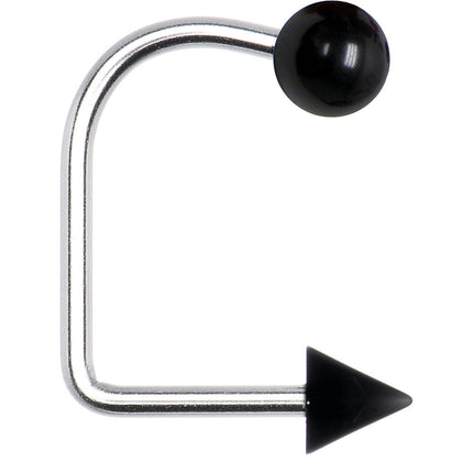 14G Black Acrylic Ball Cone Lippy Loop Labret