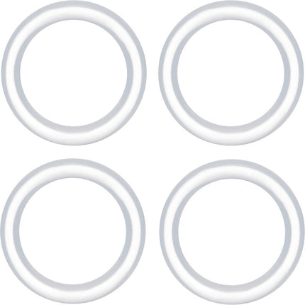 1/2 Clear Rubber O-Ring 4-Pack