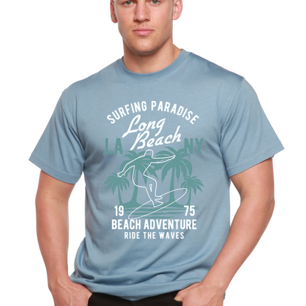 Beach Adventure Men's Bamboo Viscose/Organic Cotton Short Sleeve Graphic T-Shirt