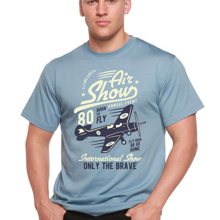 Air Show Men's Bamboo Viscose/Organic Cotton Short Sleeve Graphic T-Shirt