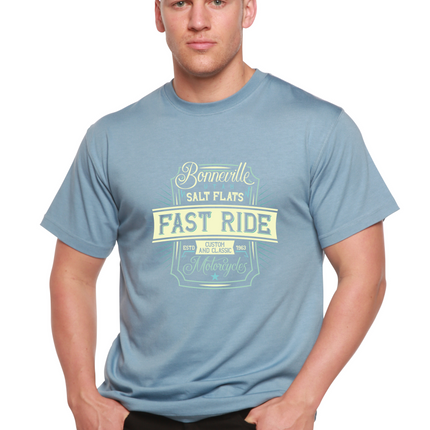 Fast Ride Men's Bamboo Viscose/Organic Cotton Short Sleeve Graphic T-Shirt