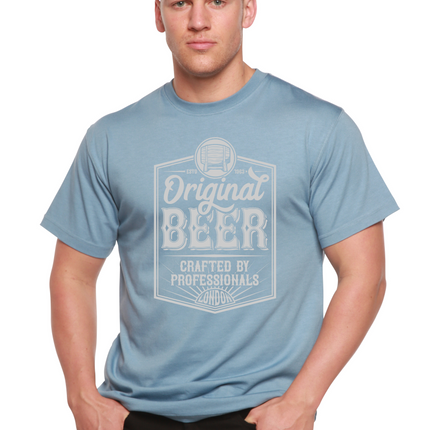 Original Beer Men's Bamboo Viscose/Organic Cotton Short Sleeve Graphic T-Shirt