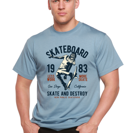 Skateboard 1983 Men's Bamboo Viscose/Organic Cotton Short Sleeve Graphic T-Shirt