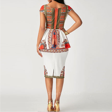 African Dashiki Top And Skirt