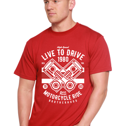 Live To Ride 1980 Men's Bamboo Viscose/Organic Cotton Short Sleeve Graphic T-Shirt
