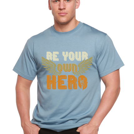 Be Your Own Hero Men's Bamboo Viscose/Organic Cotton Short Sleeve Graphic T-Shirt