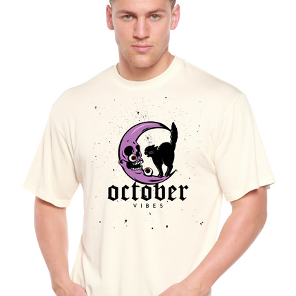 October Vibes Men's Bamboo Viscose/Organic Cotton Short Sleeve Graphic T-Shirt
