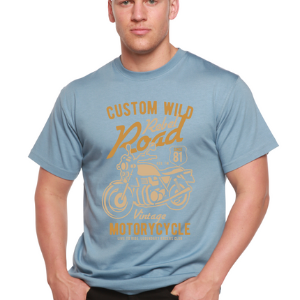 Custom Wild Men's Bamboo Viscose/Organic Cotton Short Sleeve Graphic T-Shirt