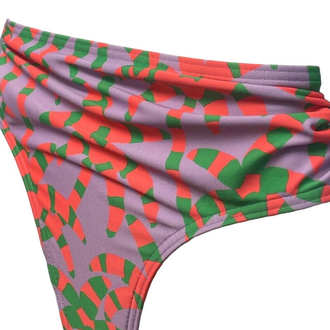 New Adidas Womens Medium Farm Bikini Purple Glow Hipster Swim Bottom ONLY