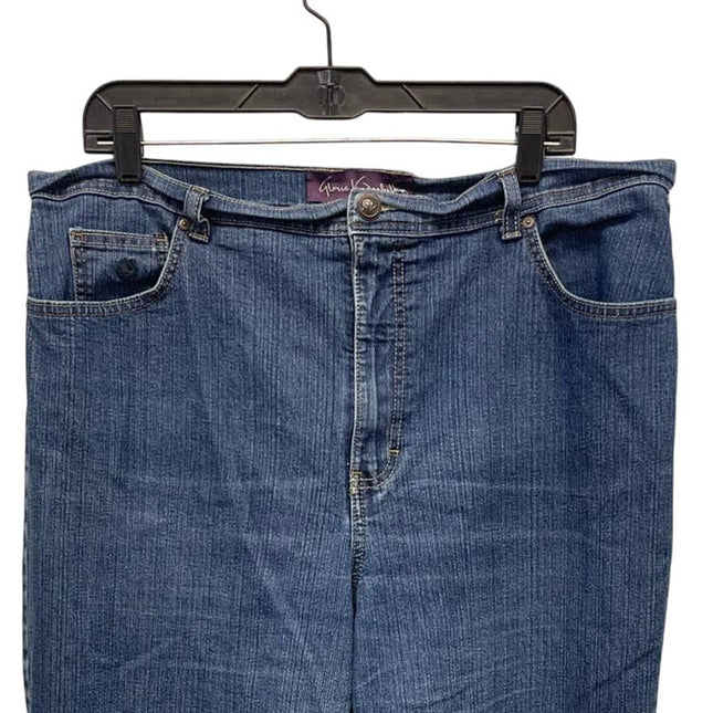 Gloria Vanderbilt 18 Long Stretch Cotton Tapered Leg Denim Blue Jeans 32 Inseam