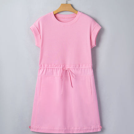 Ayra Patchwork Drawstring Mini Dress
