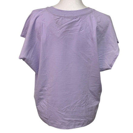 New Handprinted Womens Medium Purple 100% Cotton Rainbow Equality Muscle Tee