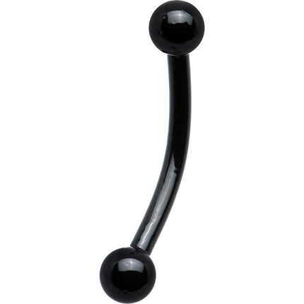 16G Black Electro Titanium Eyebrow Ring