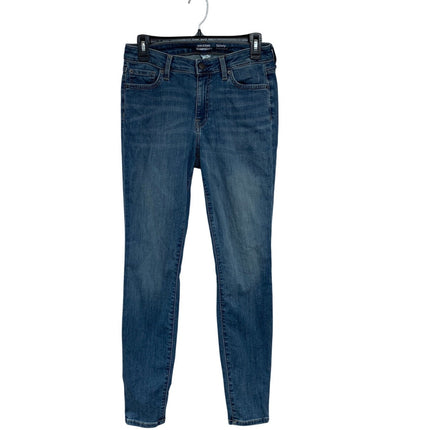 Amazon Essentials Womens Size 8 Long Mid Rise Stretchy Skinny Denim Blue Jeans