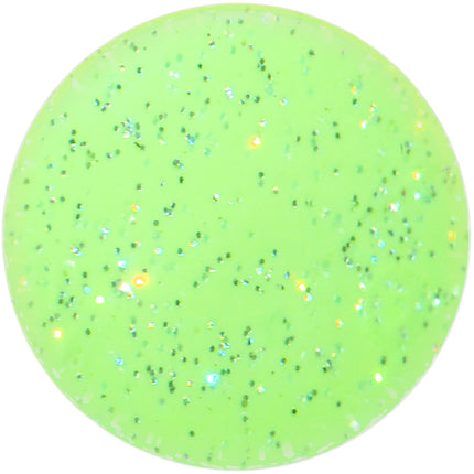 18mm Green Neon Glitter Saddle Plug