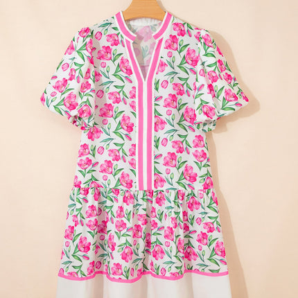 Aliya Block Trim Short Dress