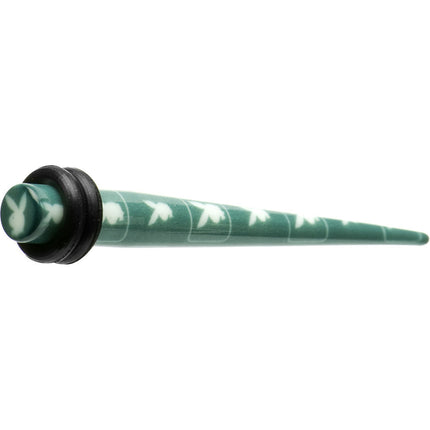 4G Teal White Acrylic Playboy Rabbit Head Taper