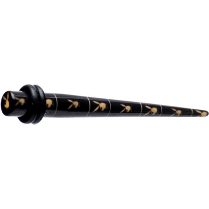 4G Black Yellow Acrylic Playboy Rabbit Head Taper