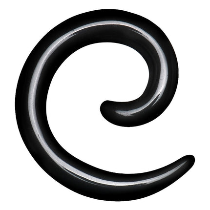 8G Black Acrylic Spiral Taper