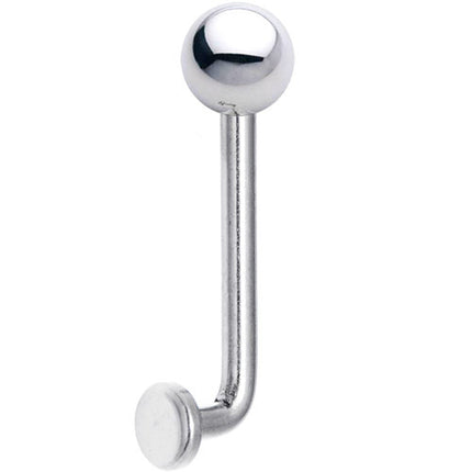 14G 5mm Steel Ball Vertical Hood Piercing - 3/8 2.5mm Rise