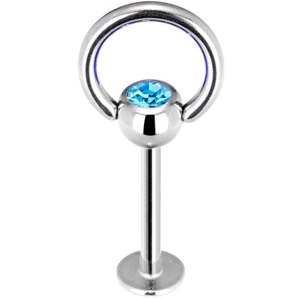 16G Steel Aqua Gem Door Knocker Labret Monroe