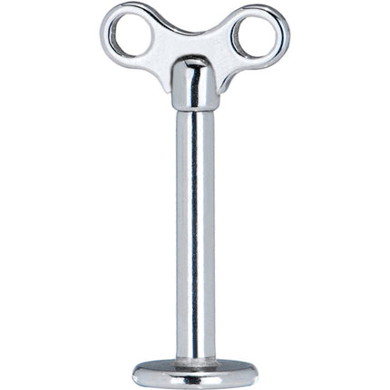 16G 10mm Steel Winding Key Top Labret Monroe