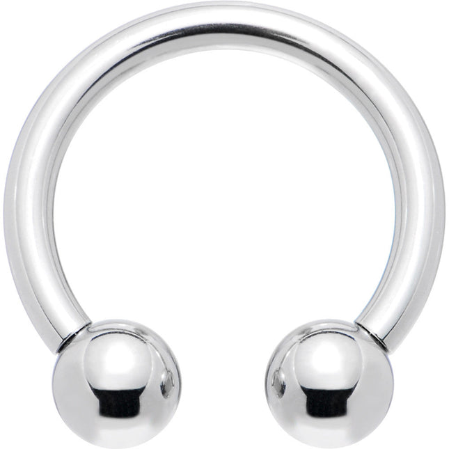 12G Internally Threaded Horseshoe Circular Barbell - 1/2 5mm