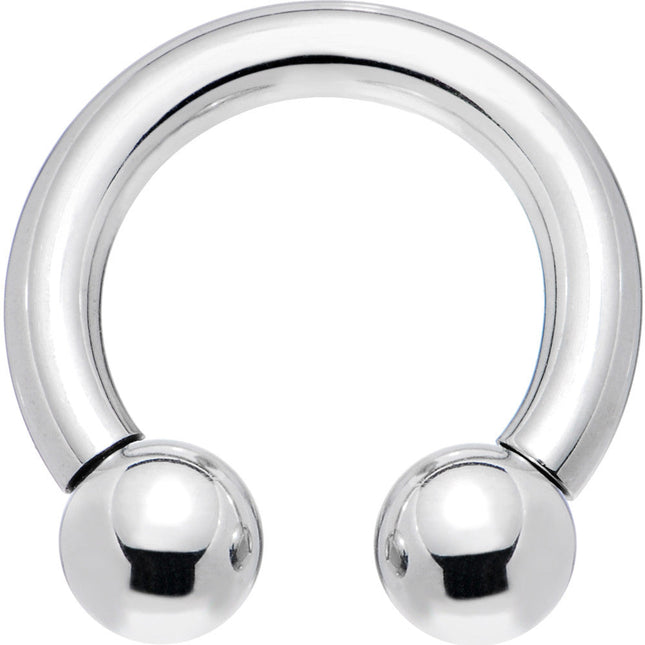 8G Internally Threaded Horseshoe Circular Barbell - 1/2 6mm