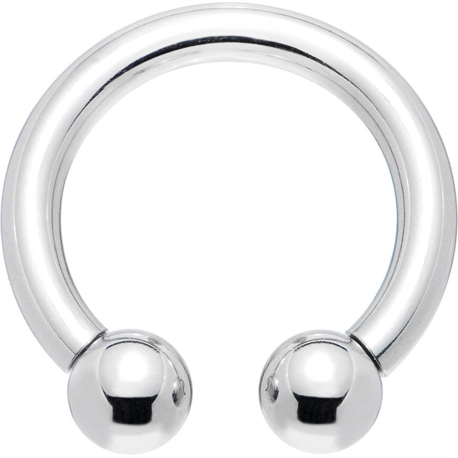 8G 5/8 Internally Threaded Steel Horseshoe Circular Barbell