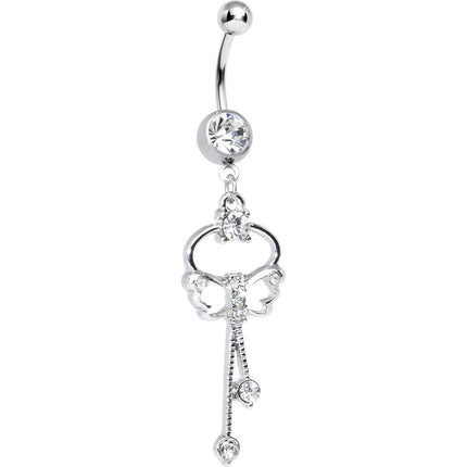 Butterfly Wishes Crystalline CZ Belly Ring