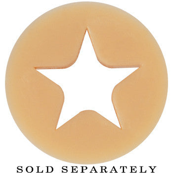 9/16 Flesh Star Silicone Flexible Tunnel
